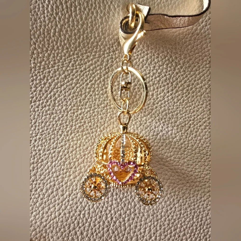 Gold and Purple Carriage Keychain